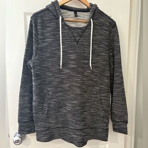 Jess heathered grey pullover hoodie size XL with pockets cotton blend